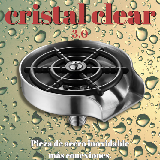 Cristal clear 3.0 Acero inoxidable con piezas de instalación.